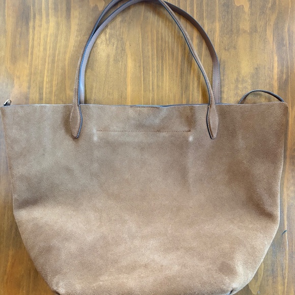Madewell Oversized suede shopper tote (Dried Acorn) - Picture 8 of 9